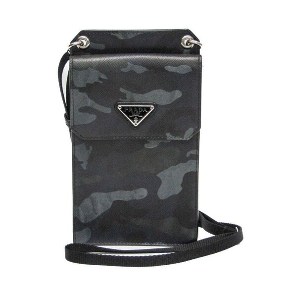 PRADA Black Leather Saffiano Shoulder Bag - Picture 1 of 14